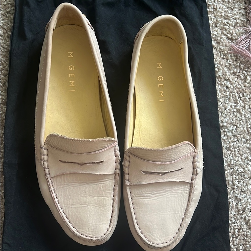 M. Gemi Drivers -Women's Light Pink suede Loafers